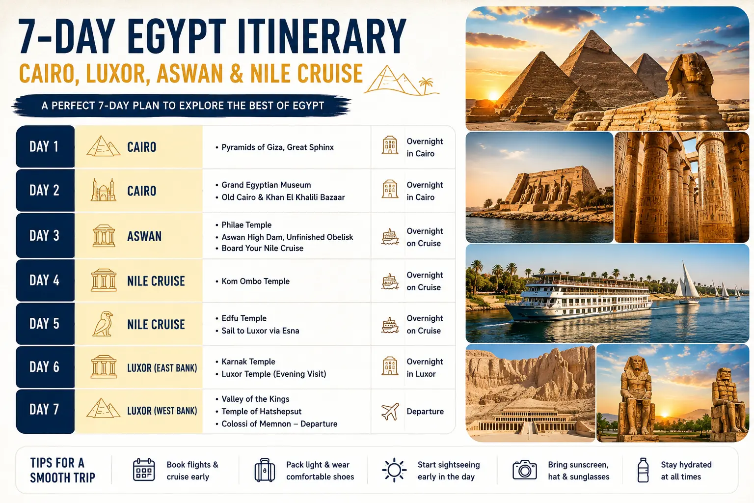 7 day Egypt itinerary